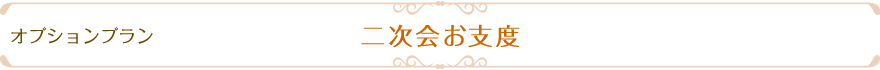 オプションプラン　二次会お支度